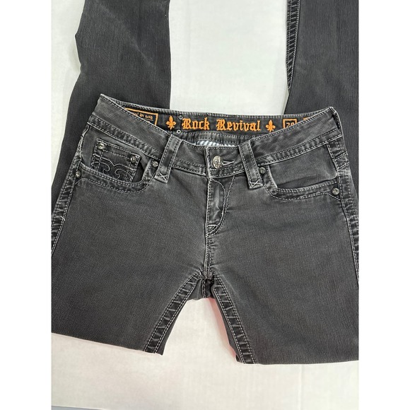 Rock Revival Jen Skinny Black Jeans Women’s Size 28 - Picture 4 of 9